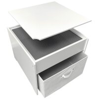 2in1 Spieltisch mit grauer Bauplatte, inkl. Aufbewahrungsbox